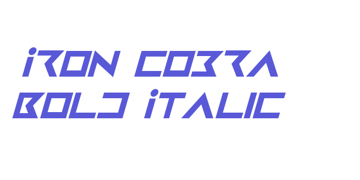 Iron Cobra Bold Italic Font Download