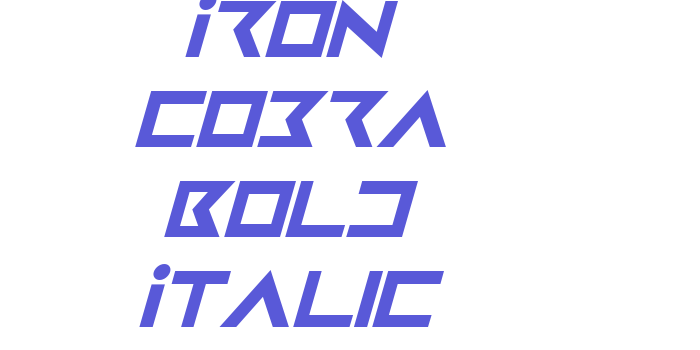 Iron Cobra Bold Italic Font