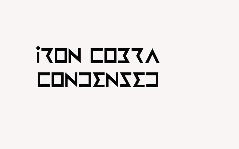 Iron Cobra Condensed Font