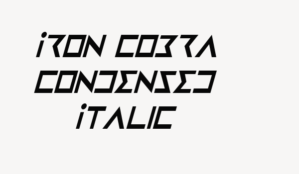 Iron Cobra Condensed Italic Font