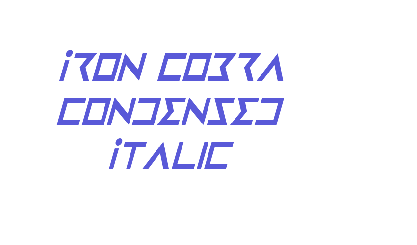 Iron Cobra Condensed Italic Font