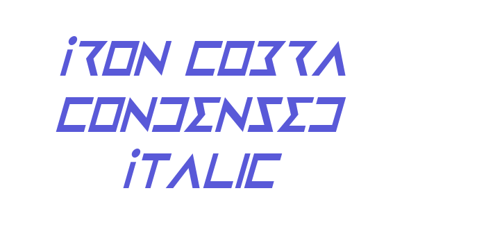 Iron Cobra Condensed Italic Font Download