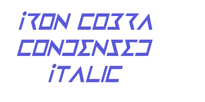 Iron Cobra Condensed Italic Font