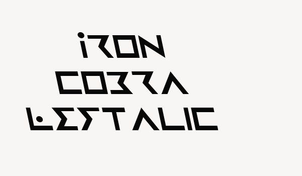 Iron Cobra Leftalic Font