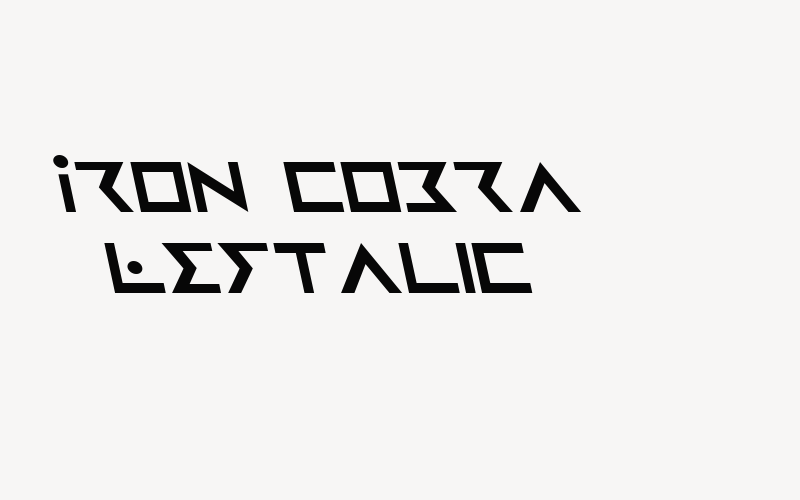 Iron Cobra Leftalic Font