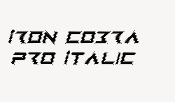 Iron Cobra Pro Italic Font