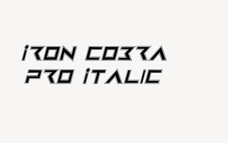 Iron Cobra Pro Italic Font