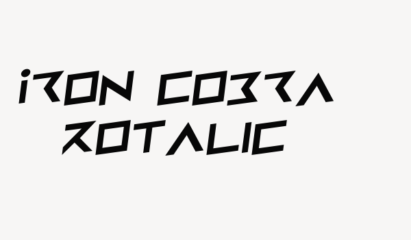 Iron Cobra Rotalic Font