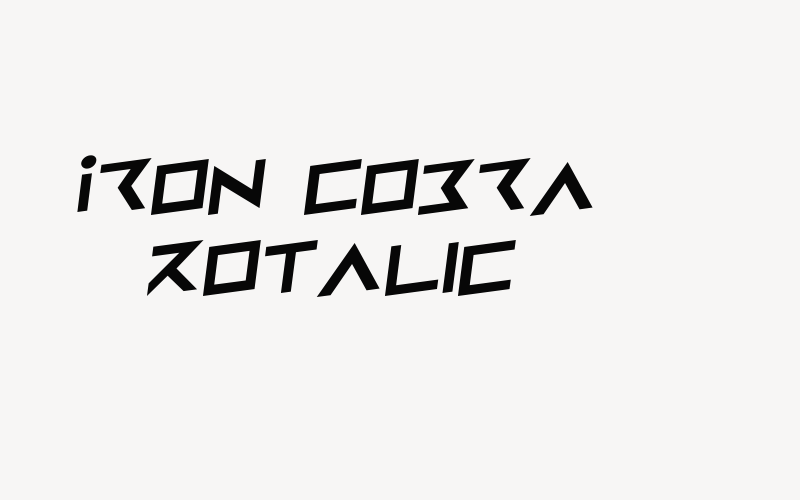 Iron Cobra Rotalic Font