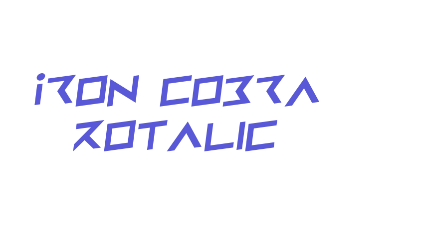 Iron Cobra Rotalic Font