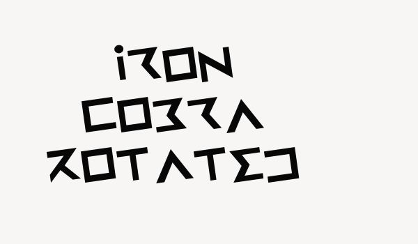 Iron Cobra Rotated Font