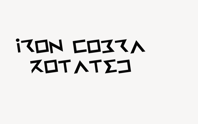 Iron Cobra Rotated Font