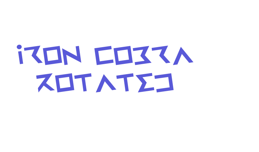 Iron Cobra Rotated Font