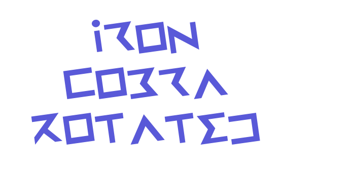 Iron Cobra Rotated Font