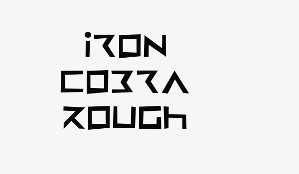 Iron Cobra Rough Font