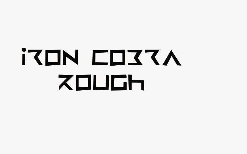 Iron Cobra Rough Font