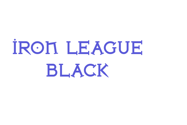 Iron League Black Font