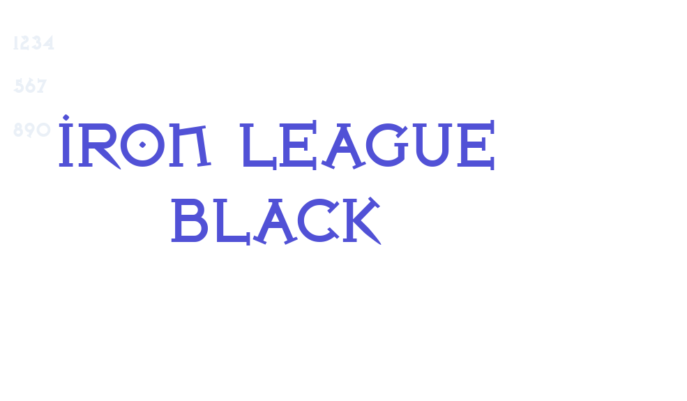 Iron League Black-font-download