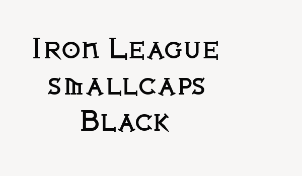 Iron League smallcaps Black Font