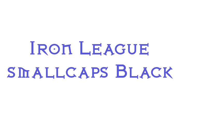 Iron League smallcaps Black Font