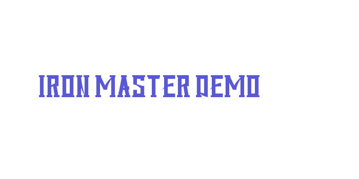 Iron Master Demo Font Download