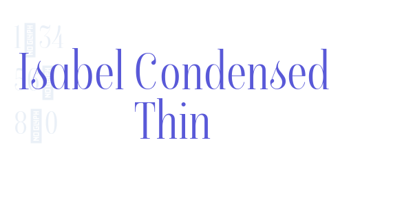 Isabel Condensed Thin font free