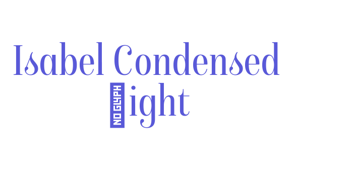 Isabel Condensed Light Font Download