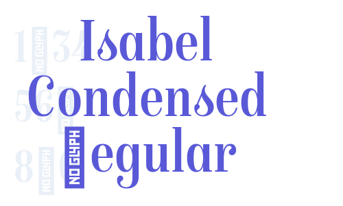 Isabel Condensed Regular Font Download