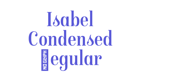 Isabel Condensed Regular Font Download