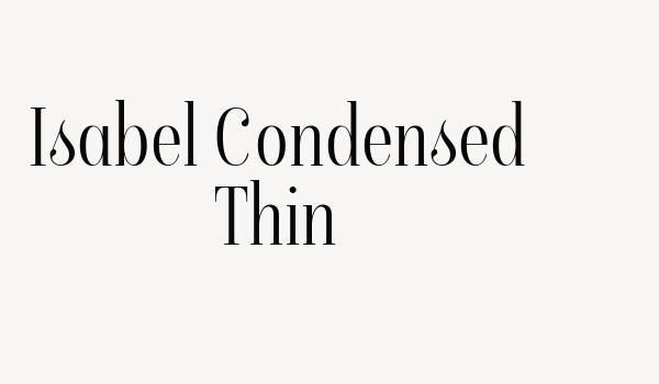 Isabel Condensed Thin Font