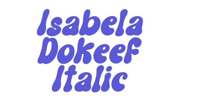 Isabela Dokeef Italic Font