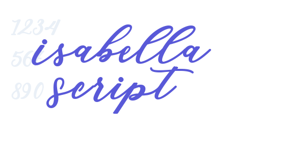 Isabella Script font free