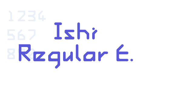 Ishi Regular E. font free