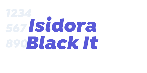 Isidora Black It font free