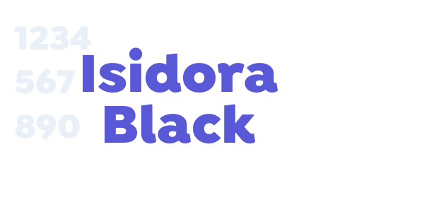 Isidora Black font free