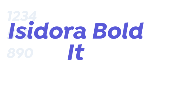 Isidora Bold It font free