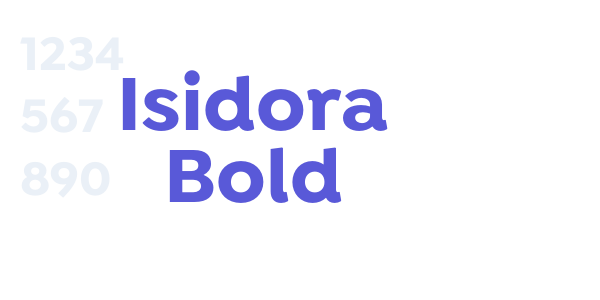 Isidora Bold font free