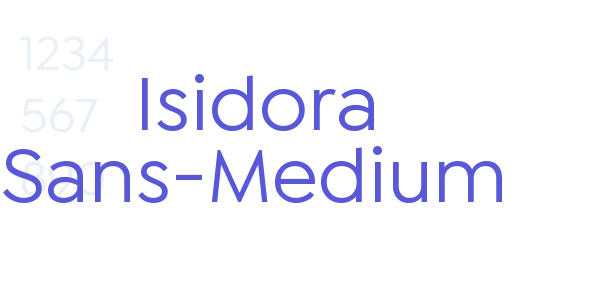 Isidora Sans-Medium font free