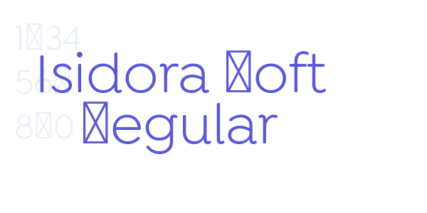 Isidora Soft Regular font free