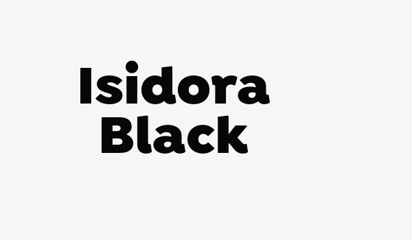 Isidora Black Font