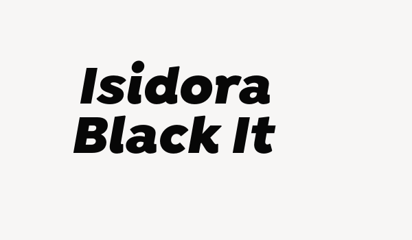 Isidora Black It Font