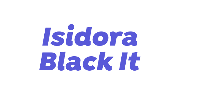 Isidora Black It Font Download