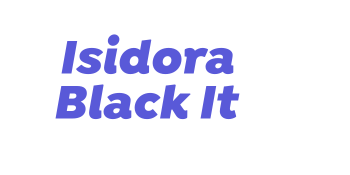 Isidora Black It Font