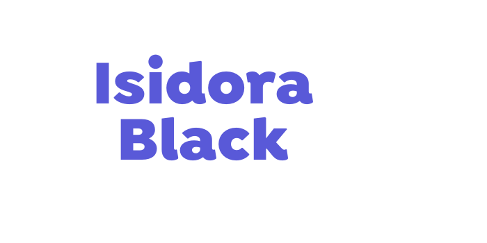 Isidora Black Font Download