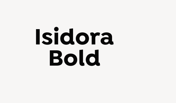 Isidora Bold Font