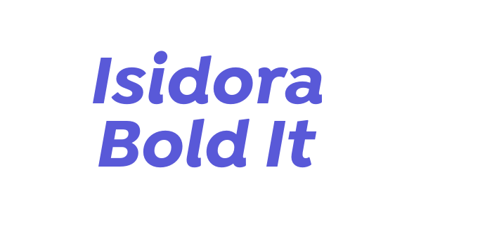 Isidora Bold It Font