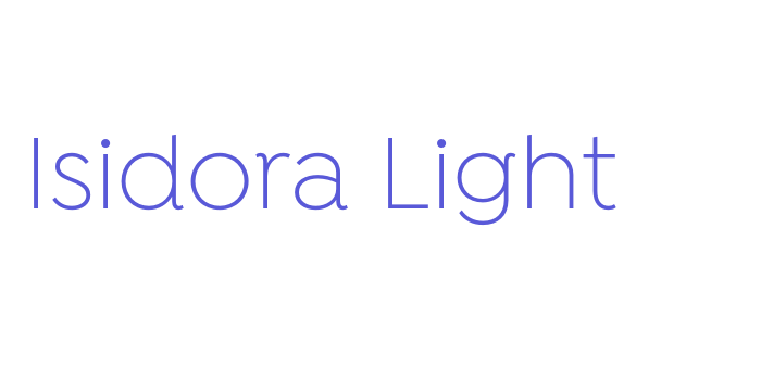 Isidora Light Font