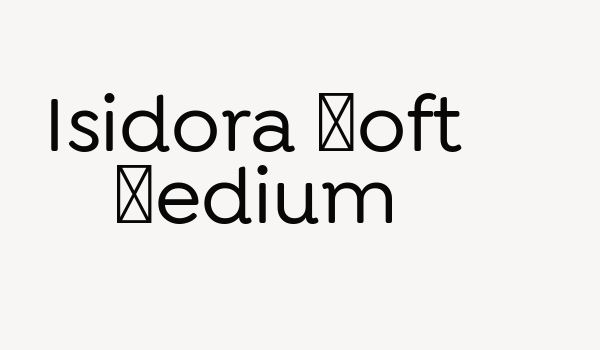 Isidora Soft Medium Font