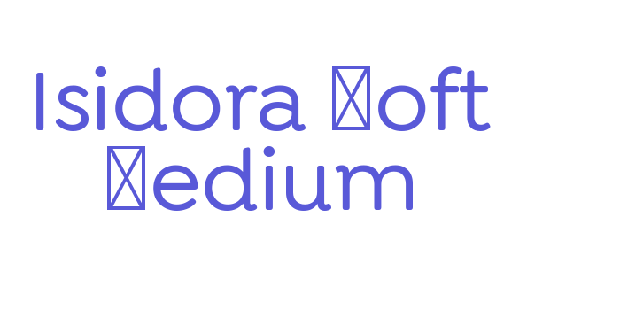 Isidora Soft Medium Font