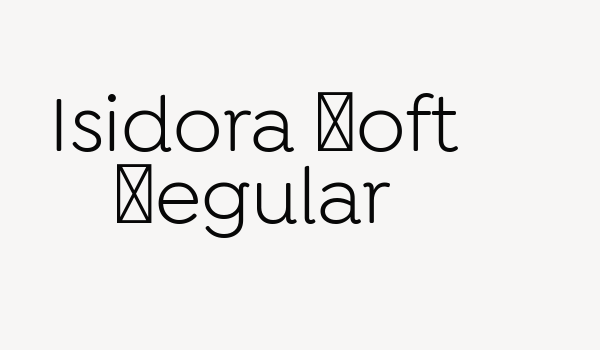 Isidora Soft Regular Font